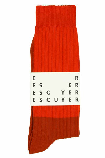 Colour Block Socks Molten Lava / Gold Flame - Escuyer