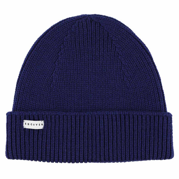 Ribbed Merino Beanie / Bold Blue - Escuyer