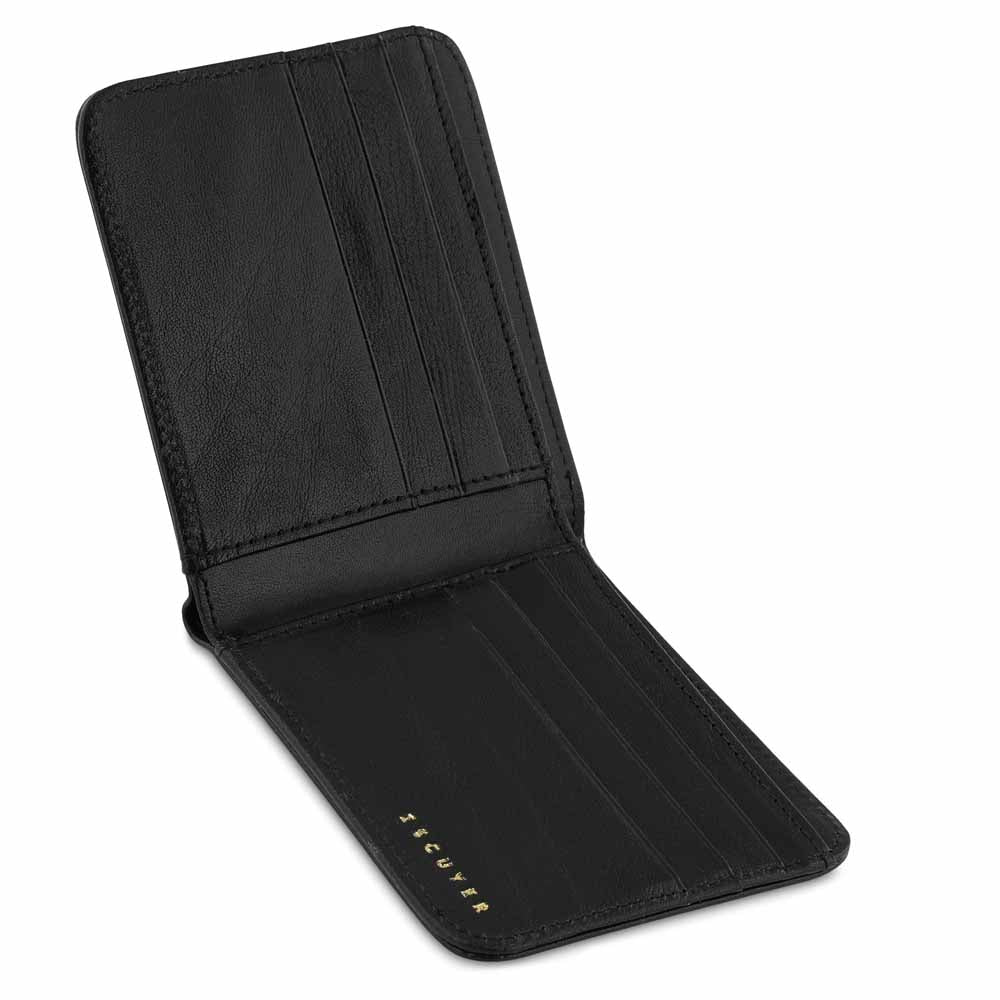 Leather Billfold Wallet - Black - Escuyer