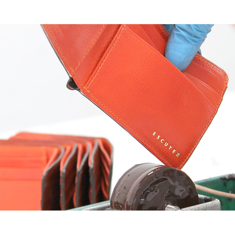 Leather Billfold Wallet - Cognac / Orange - Escuyer