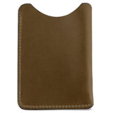 Leather Card Sleeve - Khaki