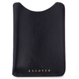 Leather Card Sleeve - Navy