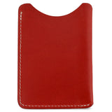 Leather Card Sleeve - Red