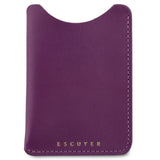 Leather Card Sleeve - Purple