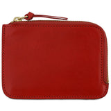 Leather Zip Wallet — Red
