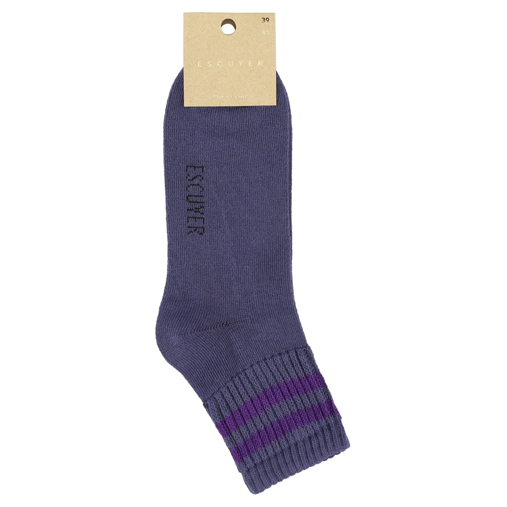 Men Ankle Socks Blue and Purple, summer socks made of cotton and crafted in Portugal