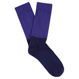 Men Colour Block Socks Purple / Blue - Escuyer