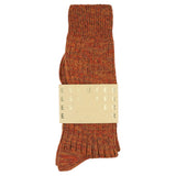Escuyer brick melange socks, crew length, made in Portugal