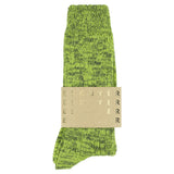 Escuyer green and grey melange socks, crew length, made in Portugal