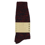 Escuyer navy and red melange socks, crew length, made in Portugal