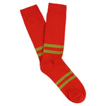 Men's Striped Socks Orange & Gold — Italian Cotton, Made in Portugal — Escuyer