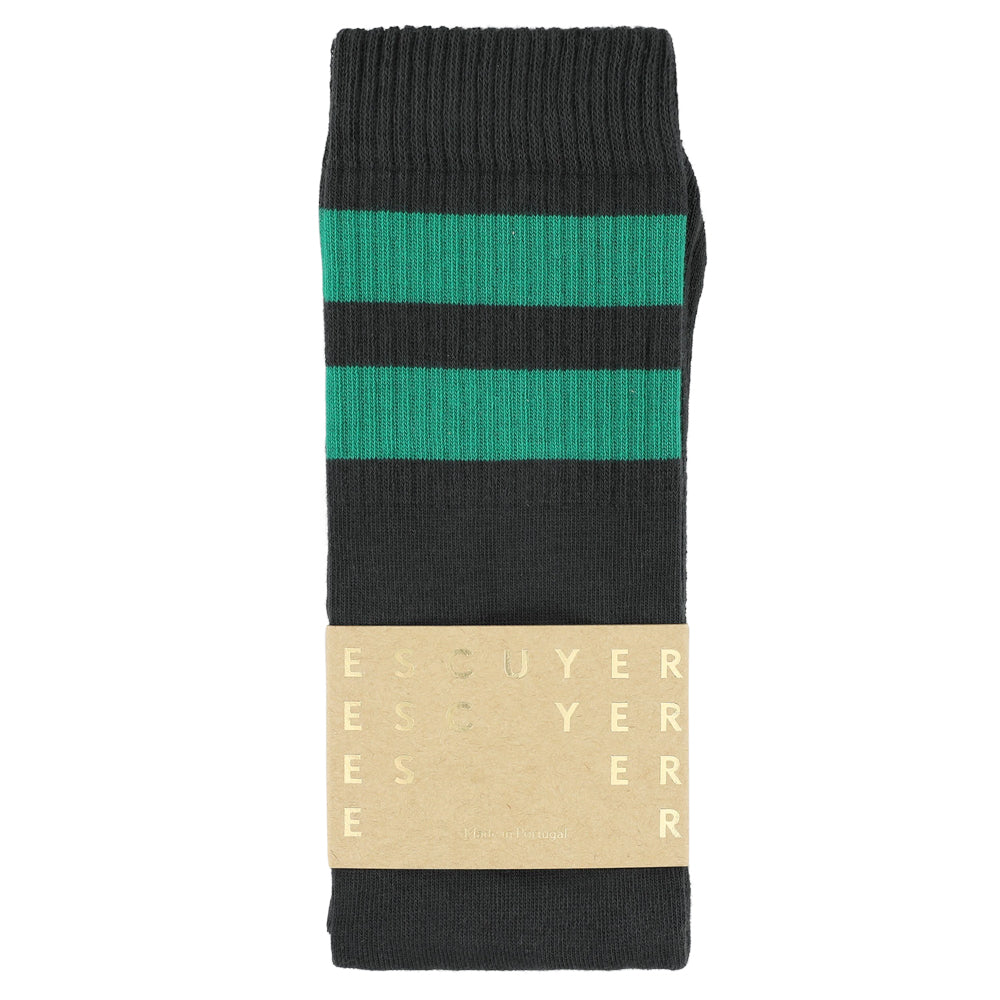 Unisex Tube Socks Off Black Green Made in Portugal