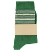 Women 5 Stripes Socks - Green / Agave / Sand