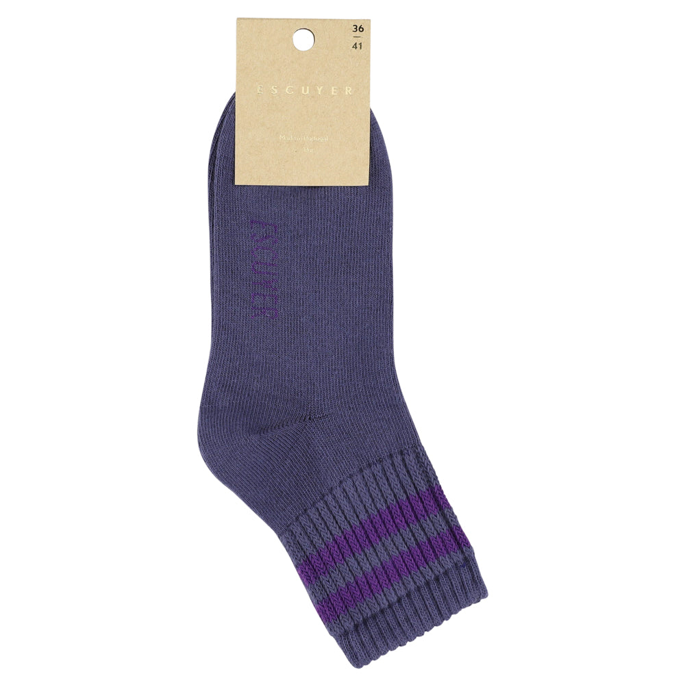 Women Stripes Ankle Socks - Blue / Purple