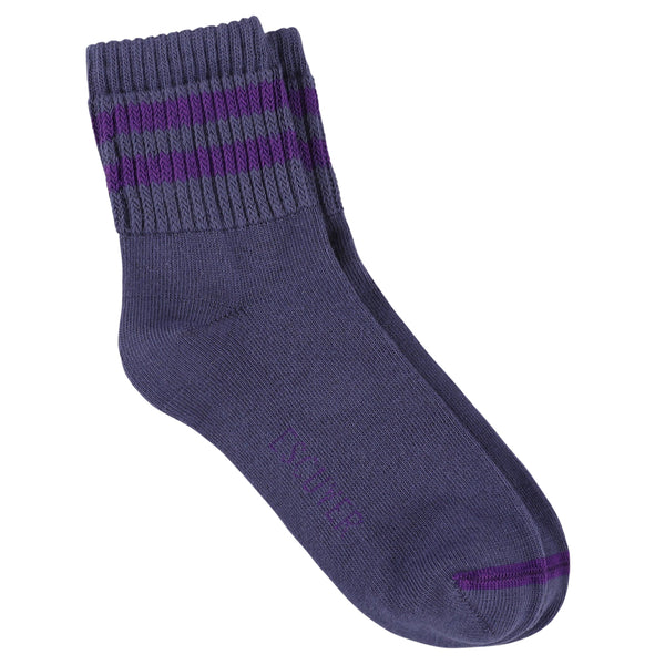 Women Stripes Ankle Socks - Blue / Purple