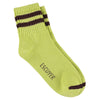 Women Stripes Ankle Socks - Green / Bordeaux