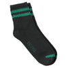 Women Stripes Ankle Socks - Off Black / Green made of cotton in Portugal