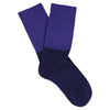 Pair of blue socks on a white background