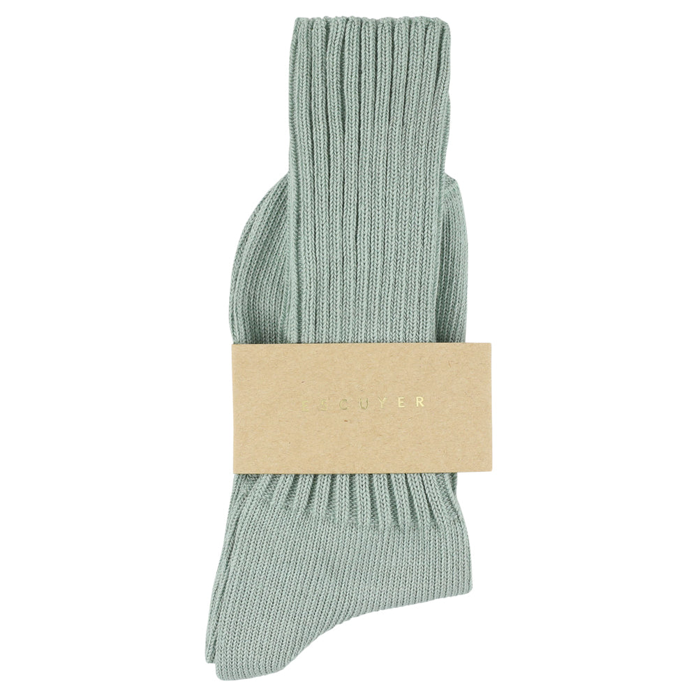 Women Crew Socks - Light Blue made of soft cotton in Portugal