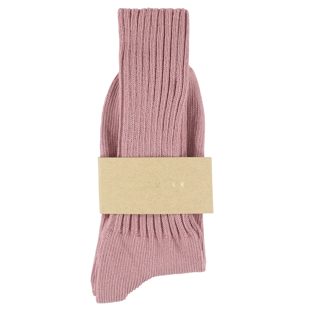Women Crew Socks Pink made of soft cotton in Portugal