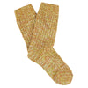 Pair of yellow socks on a white background