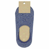 Blue women's no-show invisible cotton socks by Escuyer