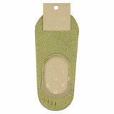 Green women's no-show invisible cotton socks by Escuyer