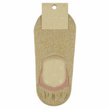 Pink women's no-show invisible cotton socks by Escuyer