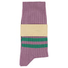 Women Stripes socks - Purple / Green made of cotton in Portugal