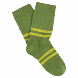 Women's Striped Socks Yellow & Green — Italian Cotton, Made in Portugal — Escuyer