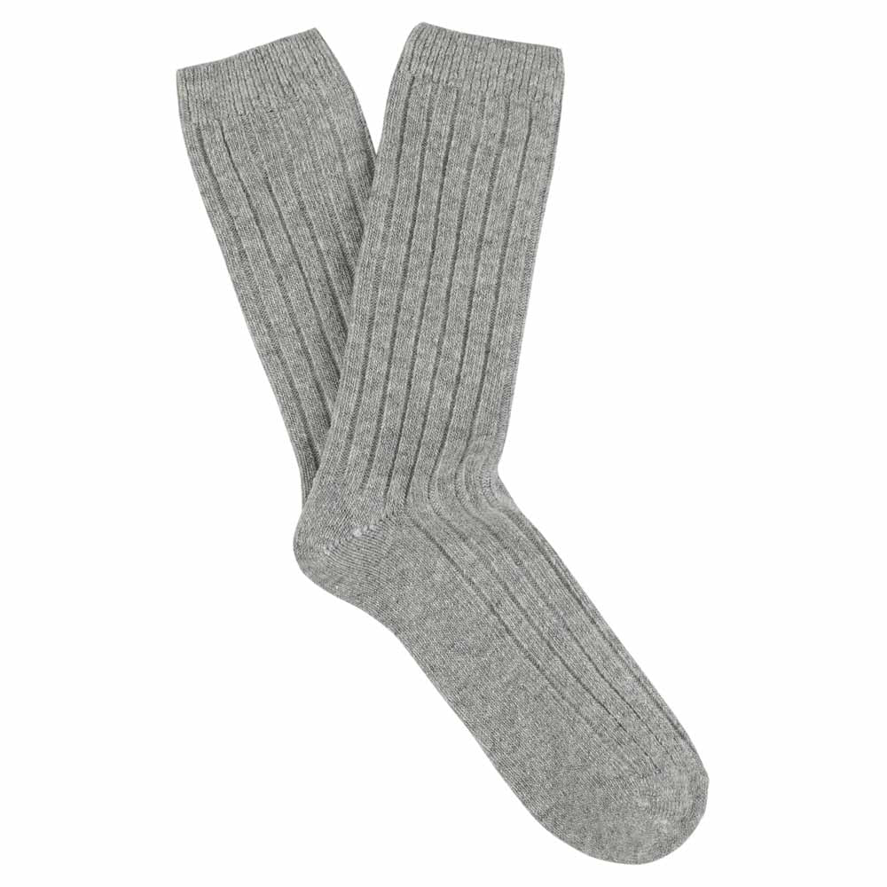 Cashmere Crew Socks - Light Grey – Escuyer
