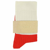 Women Colour Block Socks Ecru / Red detail - Escuyer