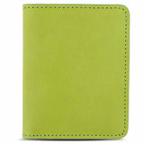Escuyer clorofilla slim leather wallet — Italian vegetable tanned leather, front view