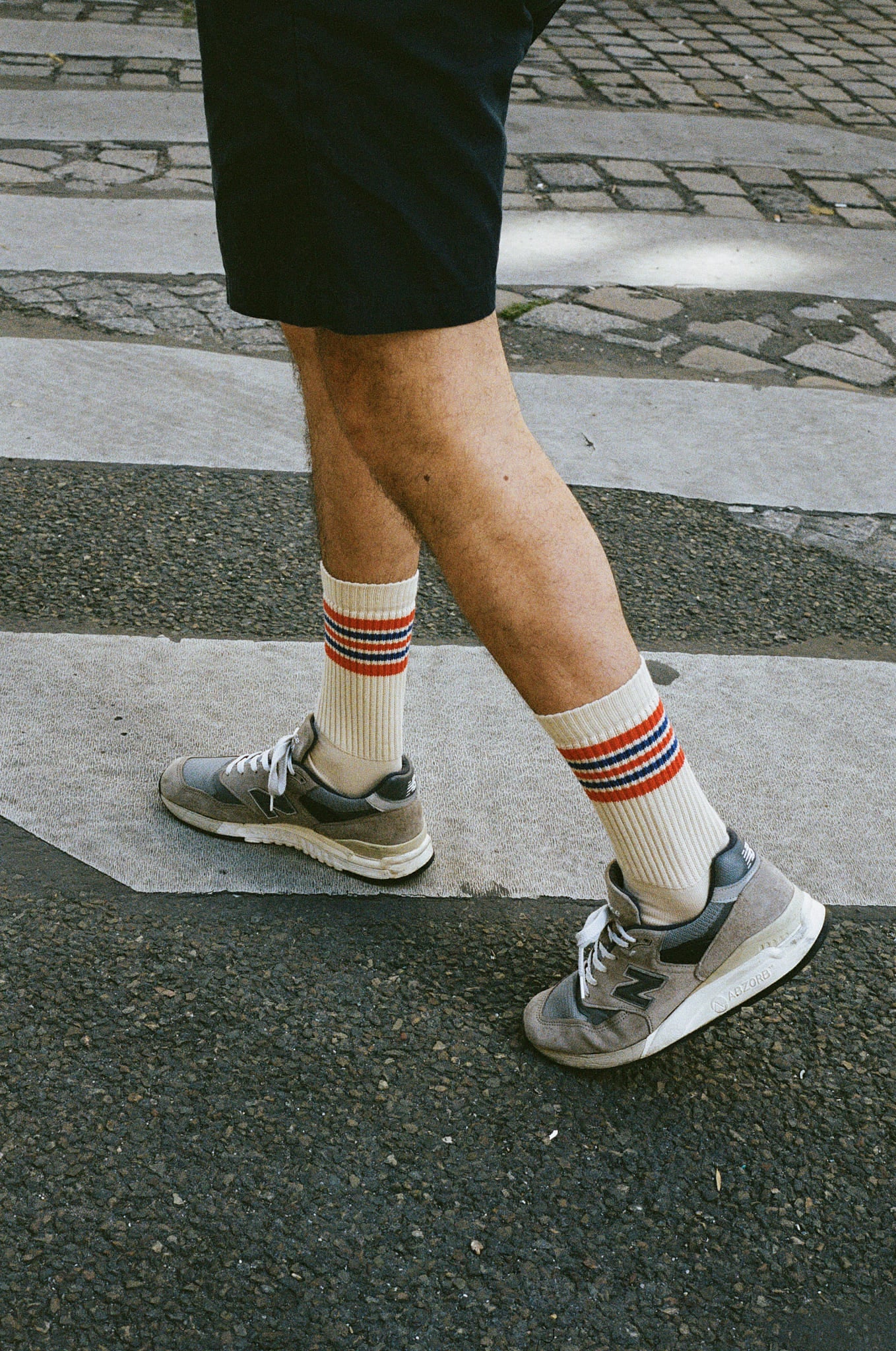 Striped Cotton Socks made in Europe (Portugal). Inspired by sport kits of the 1970s
