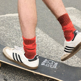 Men Tie Dye Socks - Orange / Black