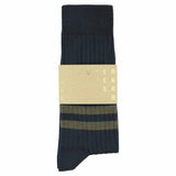 Men Stripes socks - Blue / Olive - Escuyer