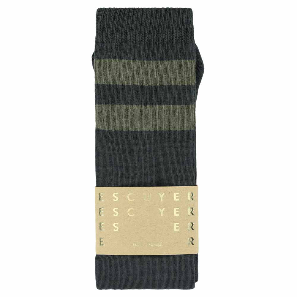 Unisex Tube Socks Dark Grey Khaki - Escuyer
