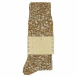 Escuyer brown melange socks, crew length, made in Portugal