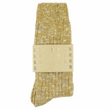 Escuyer mustard melange socks, crew length, made in Portugal