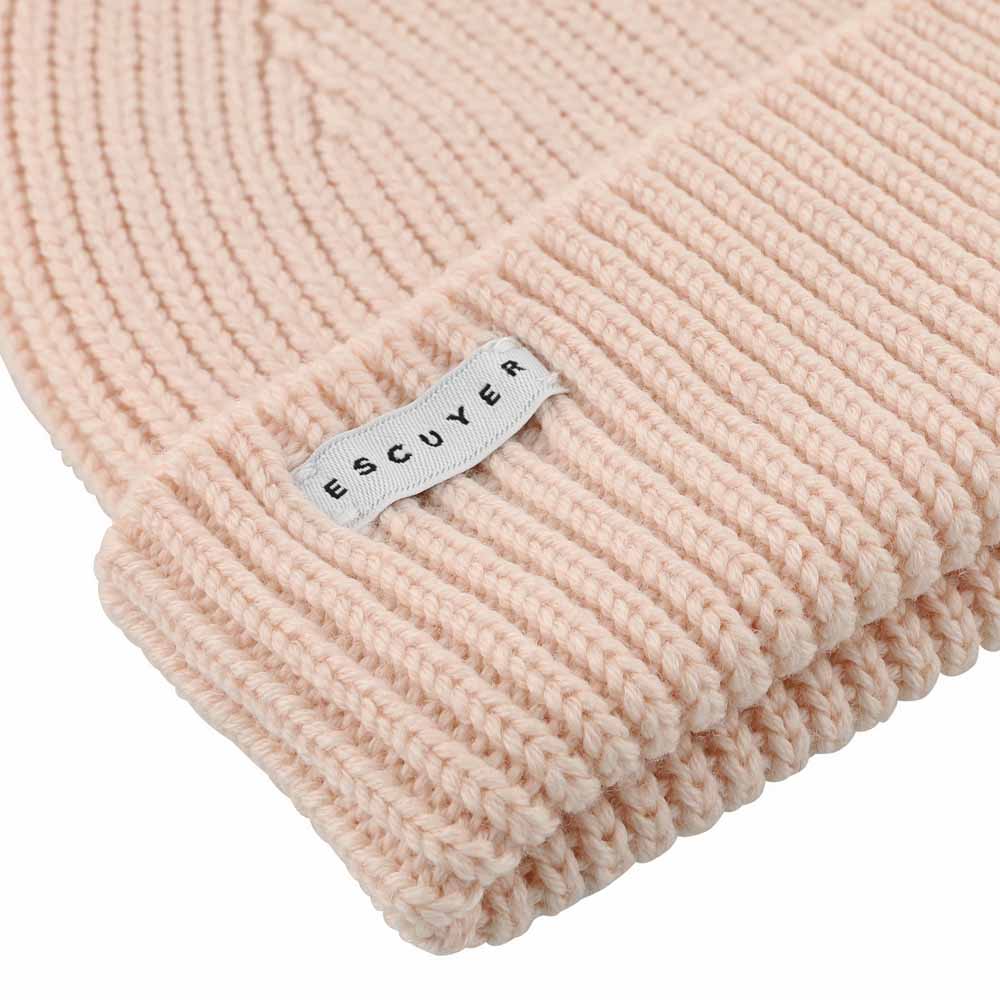 Ribbed Merino Beanie / Pink - Escuyer