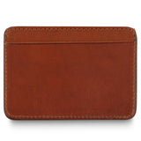 Escuyer cognac and pink cardholder showing two-tone colour layout — handmade in Portugal