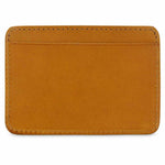 Escuyer orange and mustard cardholder showing two-tone colour layout — handmade in Portugal