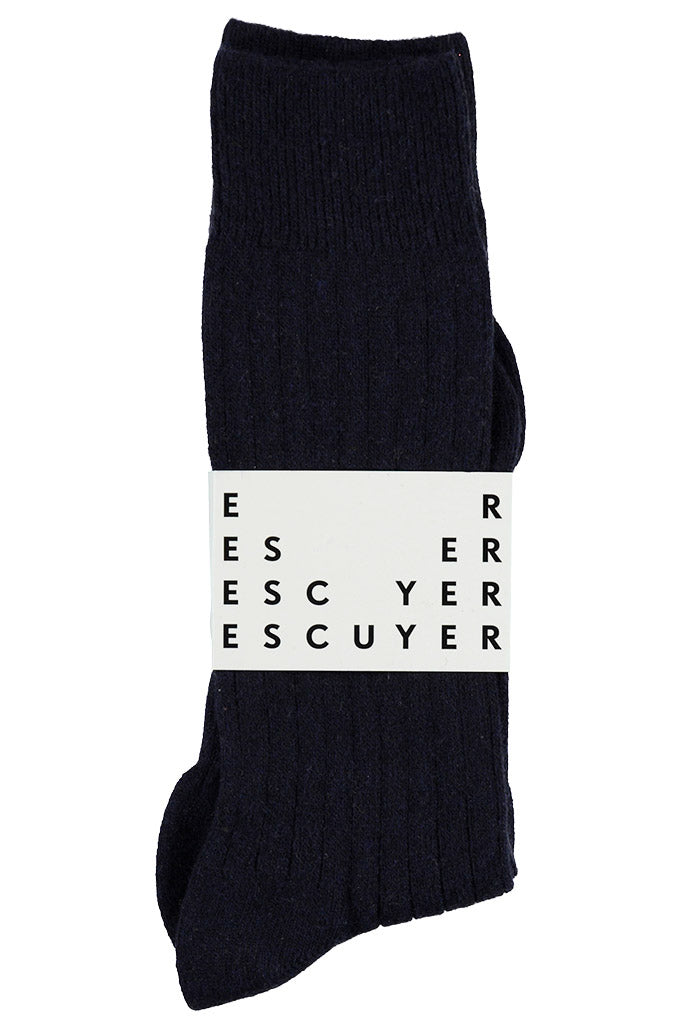 Cashmere Socks - Navy (480) - Escuyer
