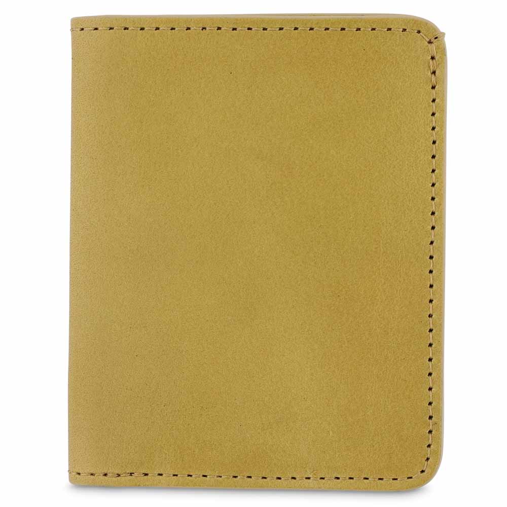 Escuyer desert slim leather wallet — Italian vegetable tanned leather, front view