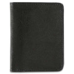 Escuyer black slim leather wallet — Italian vegetable tanned leather, front view