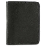 Escuyer black slim leather wallet — Italian vegetable tanned leather, front view
