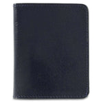Escuyer blue slim leather wallet — Italian vegetable tanned leather, front view