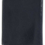 Escuyer blue slim leather wallet closed — slim profile for front pocket carry