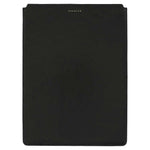 Escuyer black and dark blue leather MacBook sleeve — black front panel, Italian veg-tanned leather, handmade in Portugal