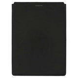Escuyer black and dark blue leather MacBook sleeve — black front panel, Italian veg-tanned leather, handmade in Portugal
